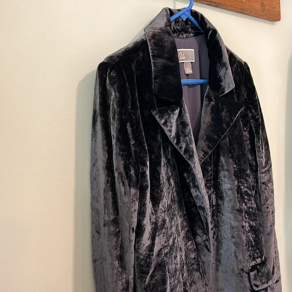 Chelsea 28 - blue/gray/purple velvet jacket, S - Picture 5 of 7